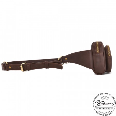 Мужская кожаная сумка "Серж" (коричневая)